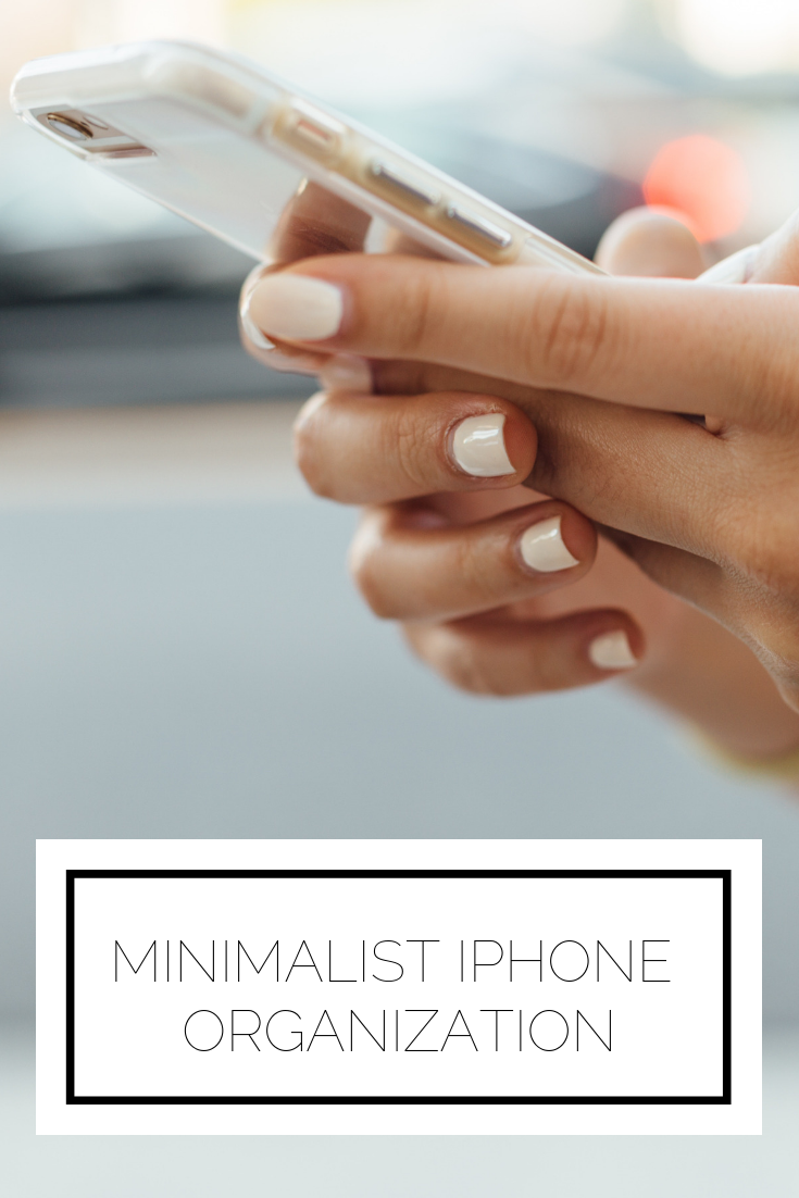Minimalist iPhone Organization