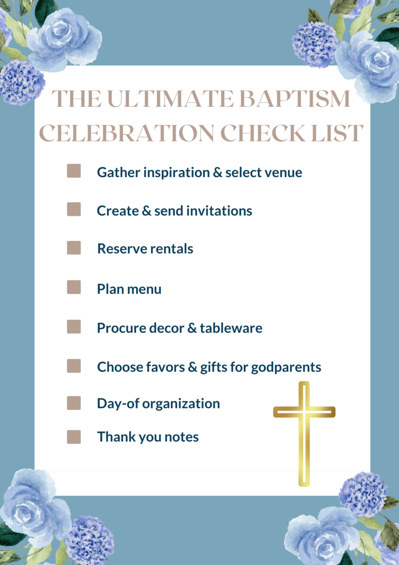 The Ultimate Baptism Celebration Check List